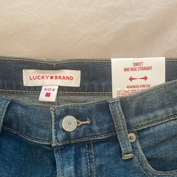 Women’s Lucky Brand Jeans Mid Rise Straight size 4/27 - Picture 3 of 5
